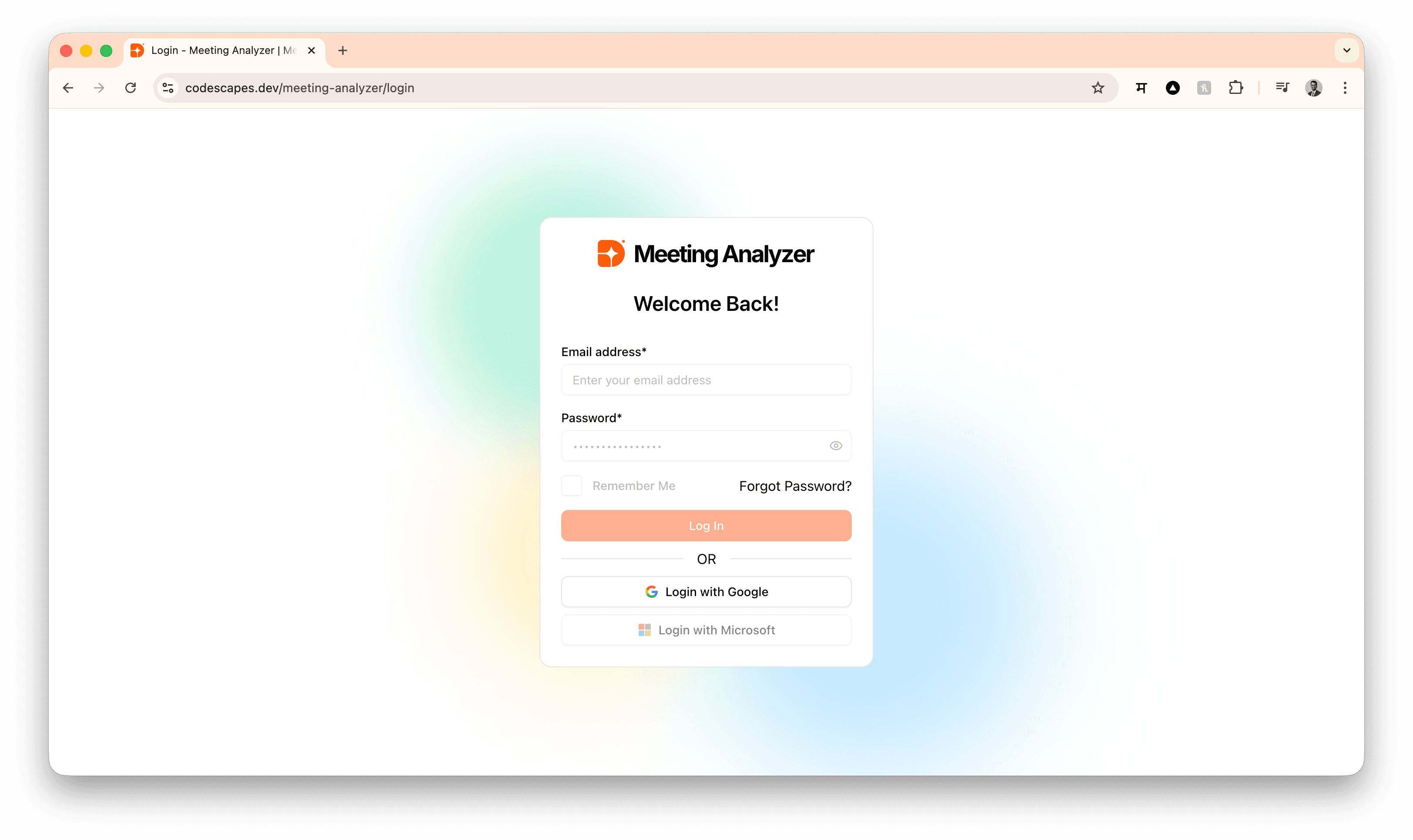 Meeting Analyzer screenshot 2