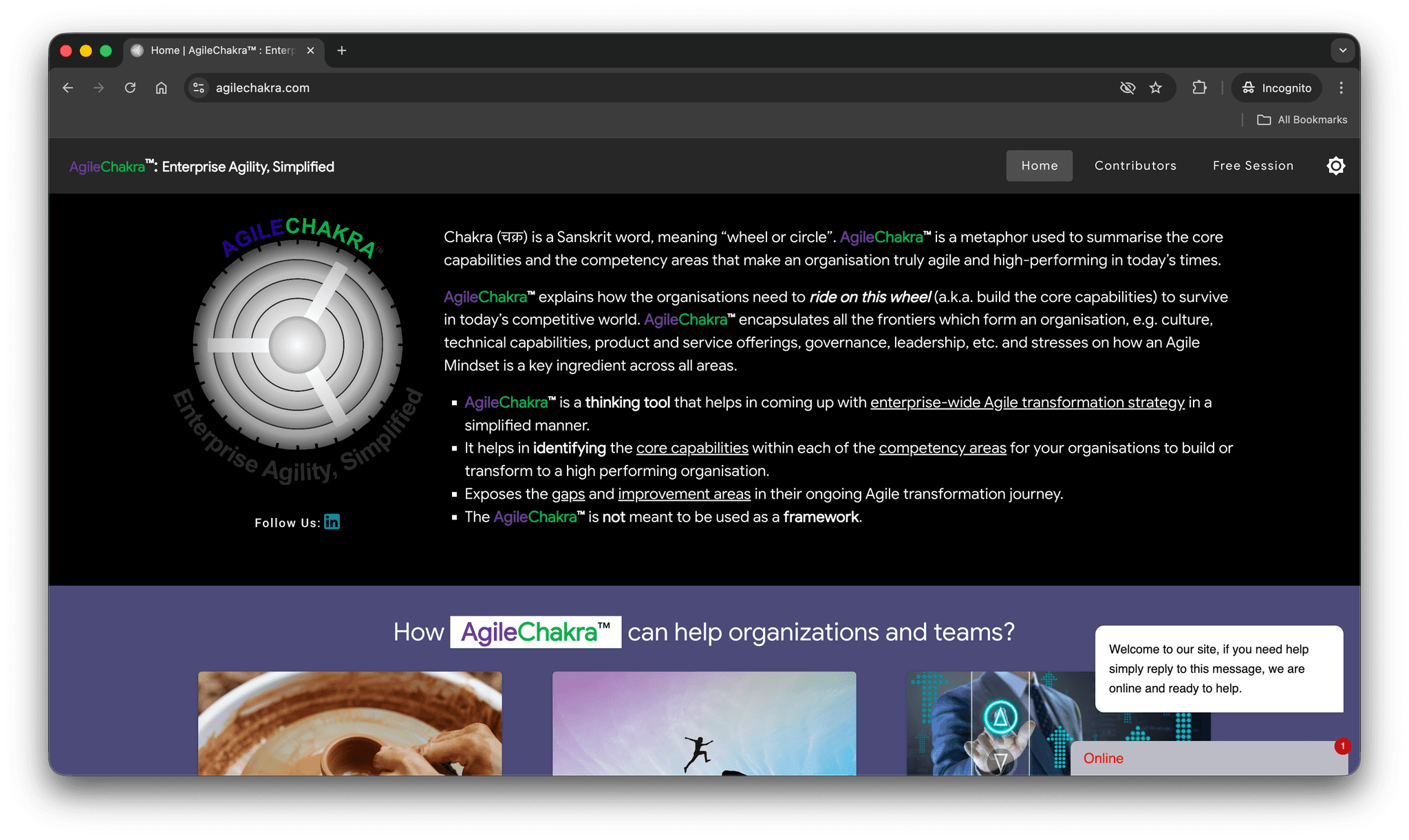 Agile Chakra Website 2