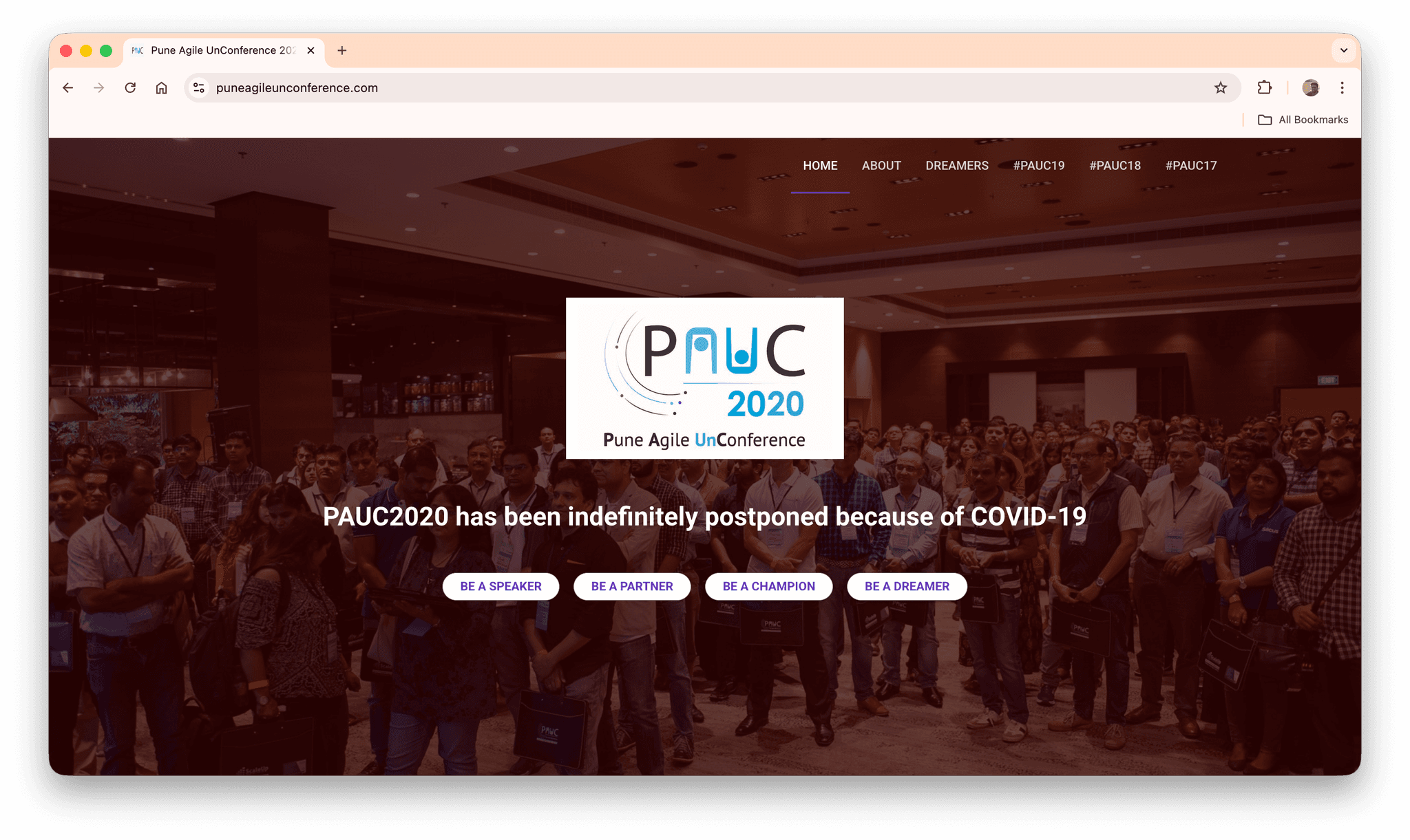 Pune Agile UnConference Website 1