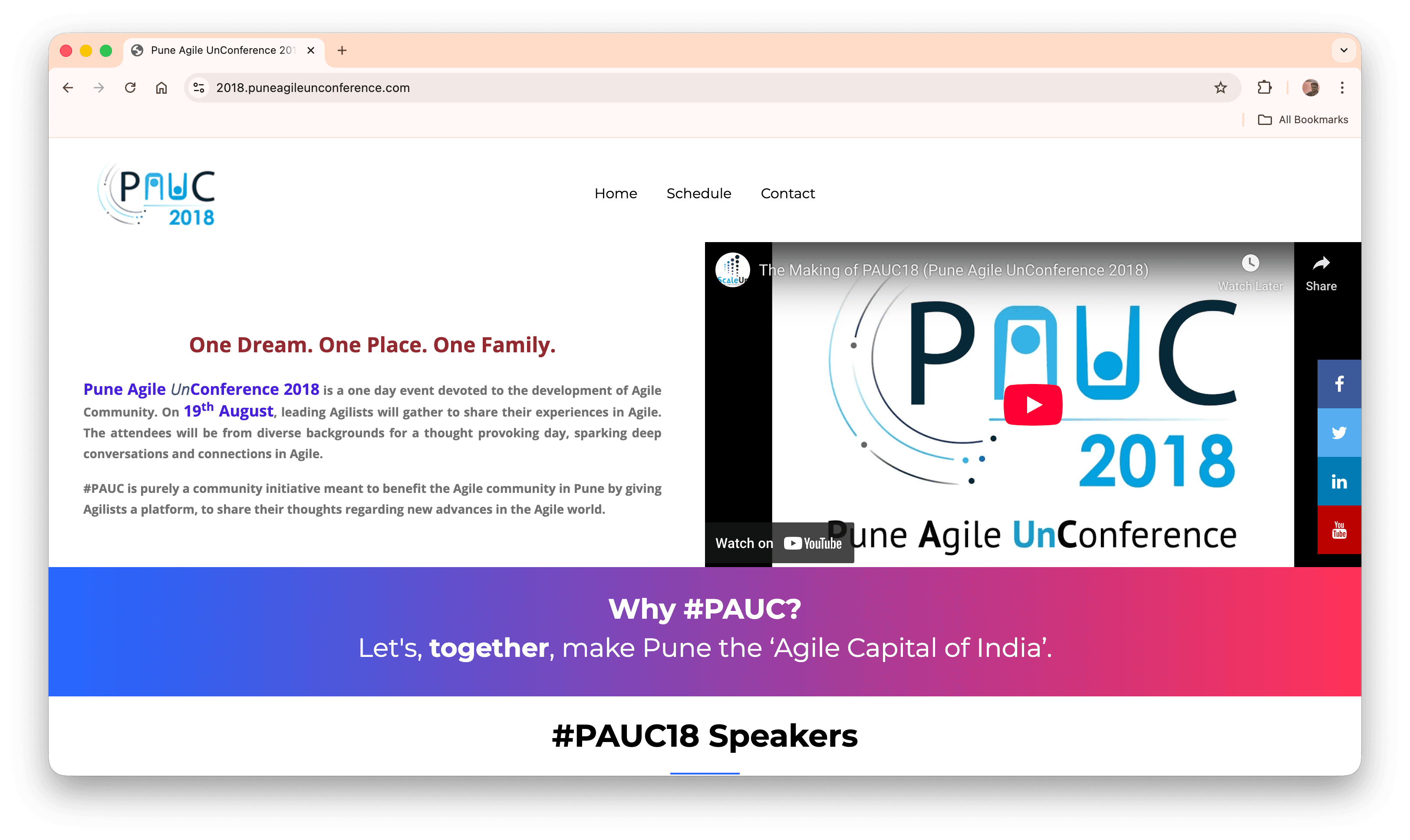 Pune Agile UnConference Website screenshot 3