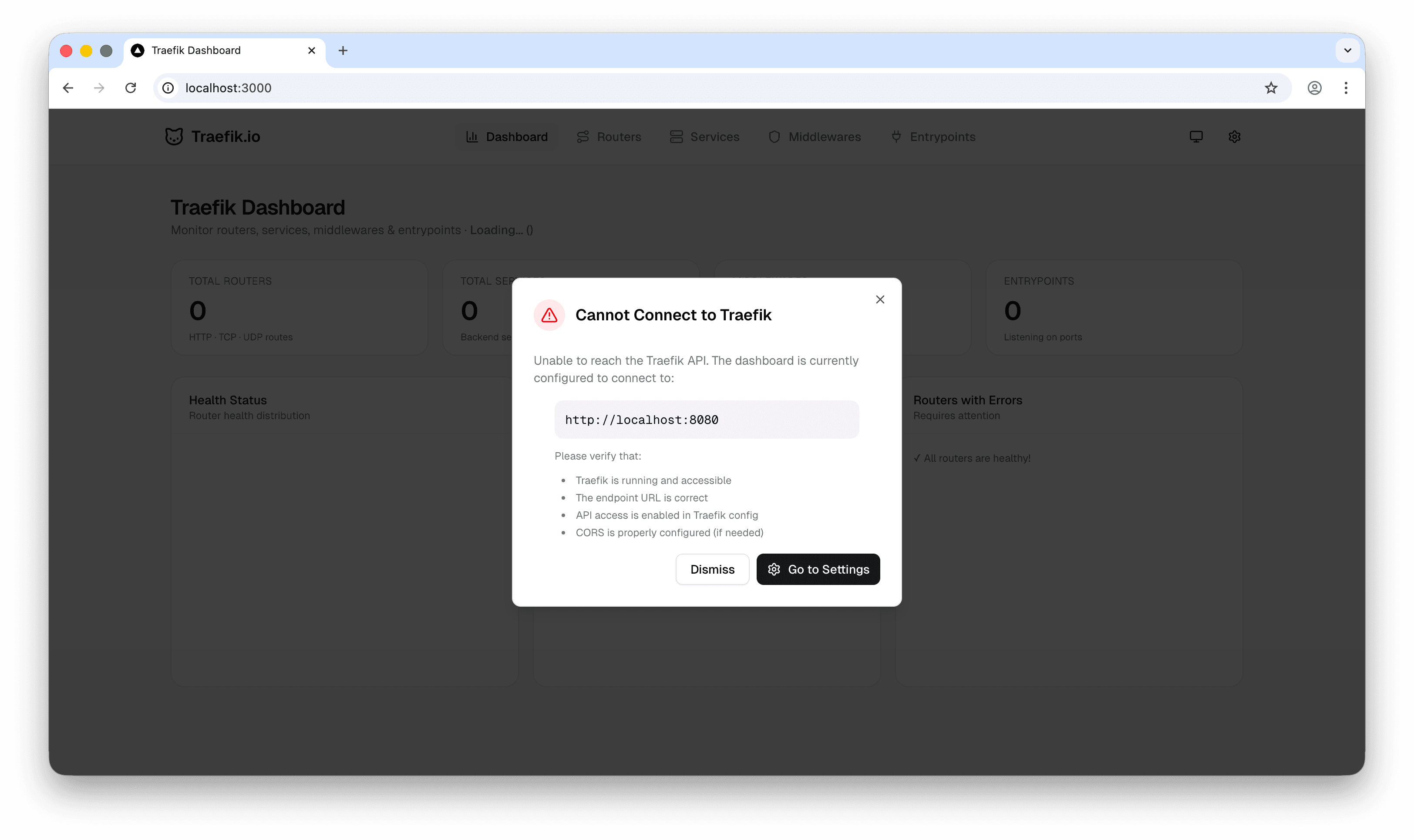 Traefik Dashboard screenshot 1